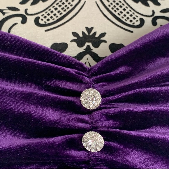 Zara Velvet Rhinestone Tube Top - Picture 3 of 11